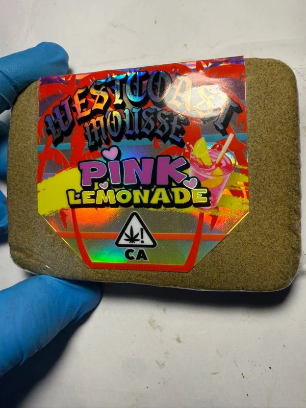 La Mousse hash: a soft block of mousse hash in its label