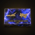 The closed HEADS x Wizard Trees Static Sift Collection 2026 box in purple lightning